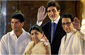 With Amitabh Bachchan, Sachin Tendulkar & Bal Thackeray